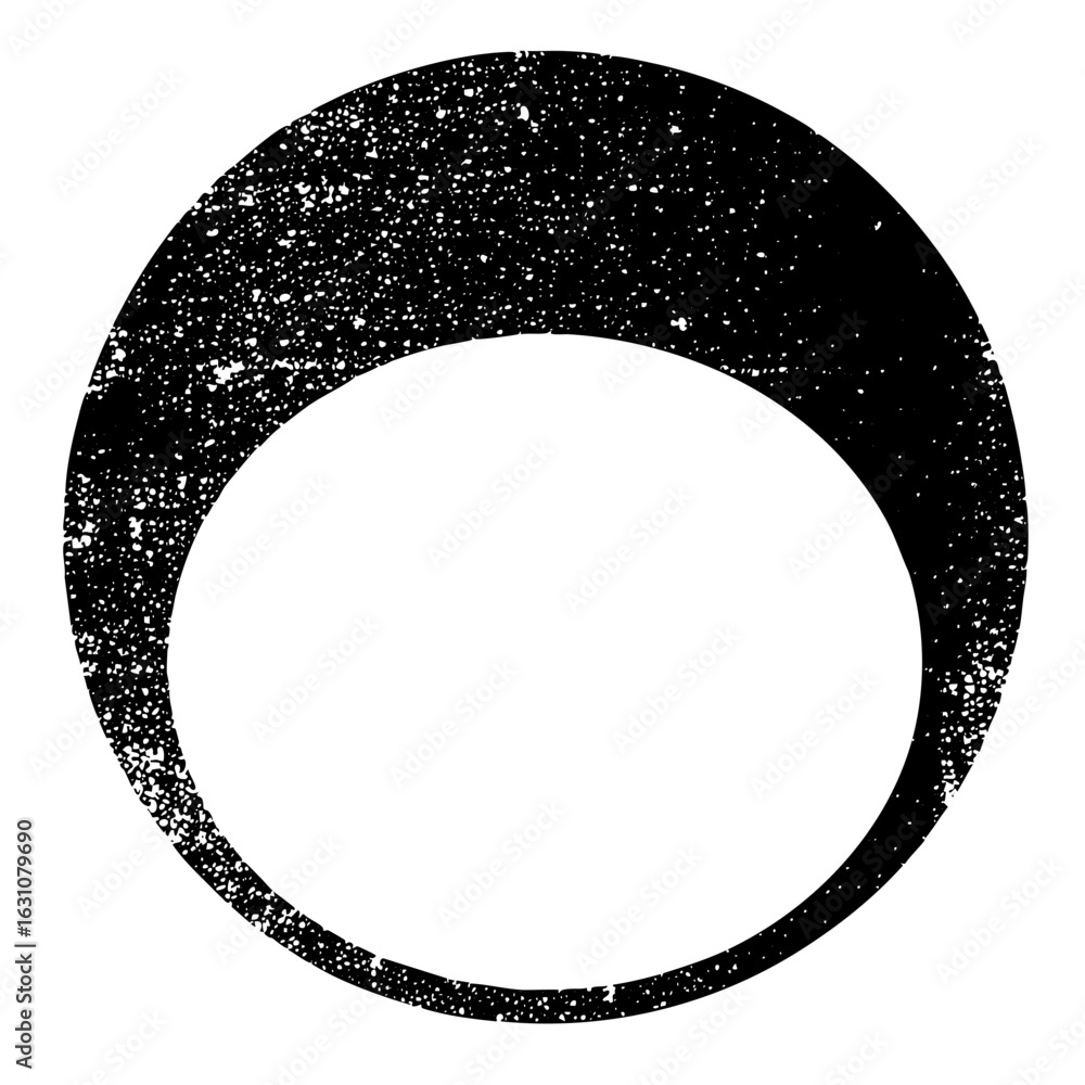 Aufkleber vector abstract circular with speckled texture.