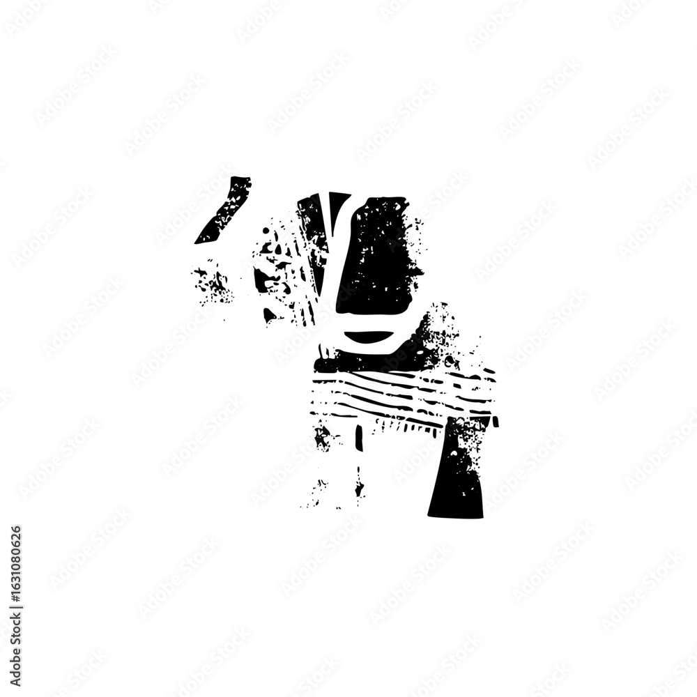 Aufkleber vector abstract portrait of a person with fragmented features.