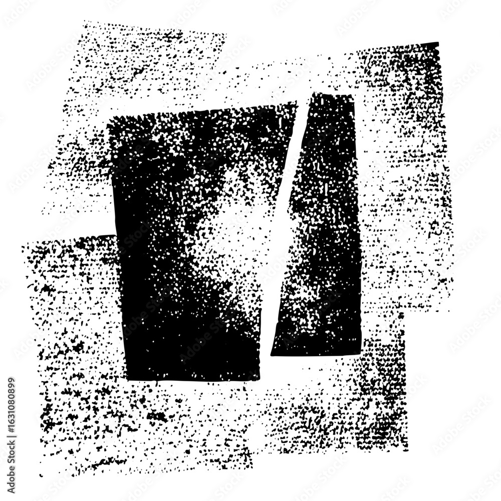 Aufkleber vector abstract geometric shapes create a distressed fragmented letter a.