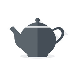 Elegant Teapot Silhouette A Minimalist Illustration for Culinary and Design Projects