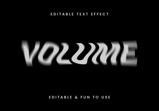 Black Wave Glitch Motion Font Blurred Texture Text Effect