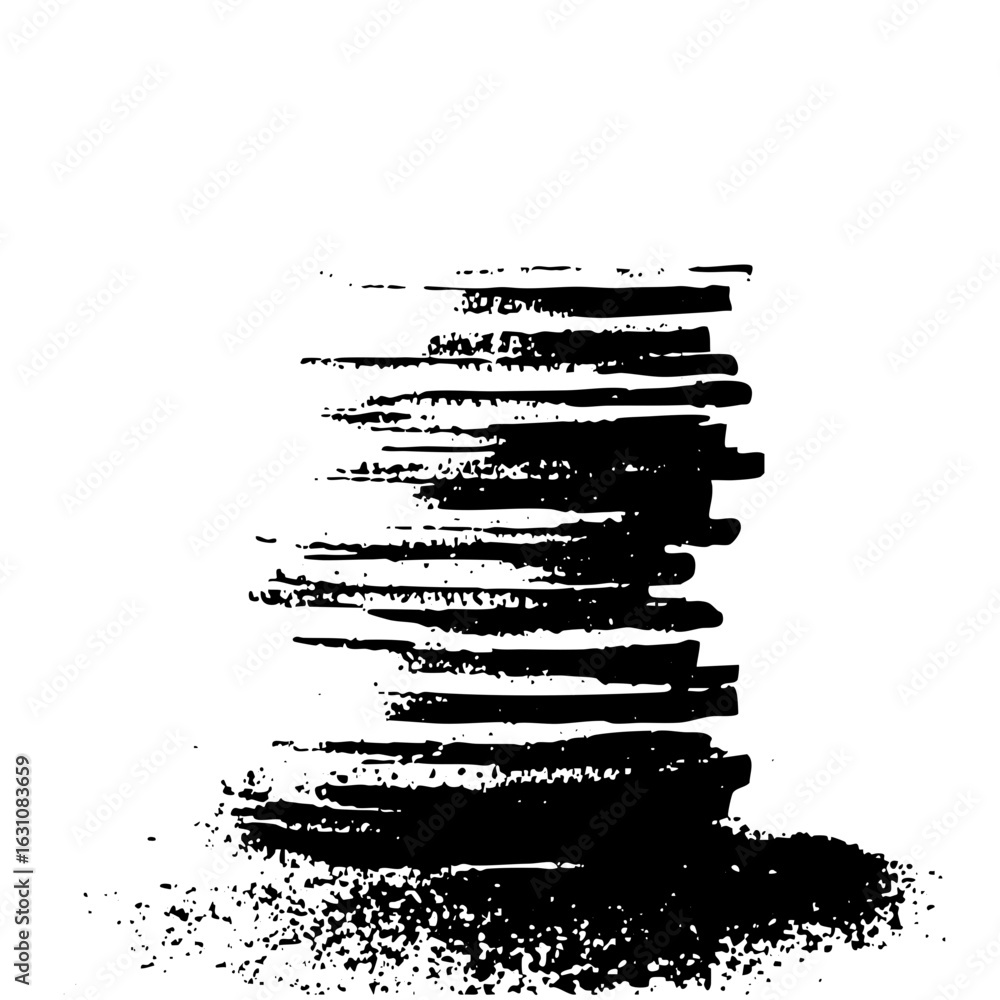 Poster vector abstract brushstroke layers create a dynamic black .