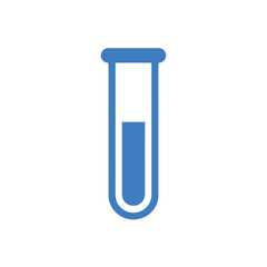 Scientific Research Blue Test Tube Icon for Chemistry and Biology Studies