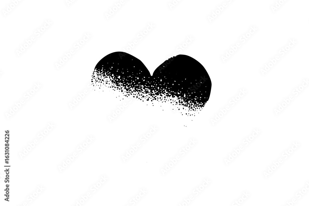 Aufkleber Vector Fragmenting heart depicts dissolution and separation.