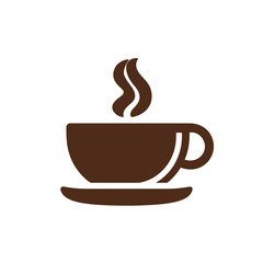 Hot Coffee Cup Icon A Simple Vector Illustration of a Steaming Mug