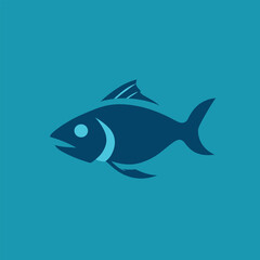 Obraz premium Stylized Fish Illustration Aquatic Life and Marine Biology Concept