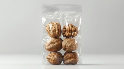 Walnuts in a clear bag