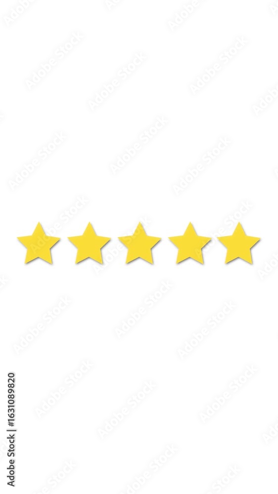 Aufkleber five star yellow icons representing quality rating ranking graphics digital ui elements feedback sys