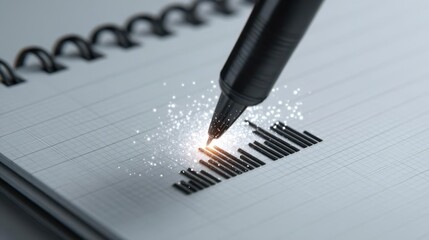 Magic Pen Creating Barcode on Notepad