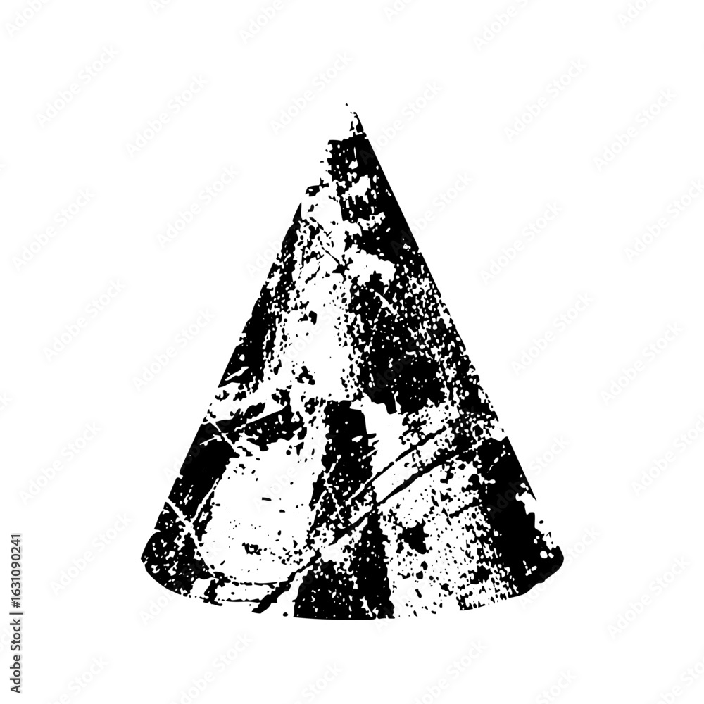 Poster vector distressed triangular element with textured surface.