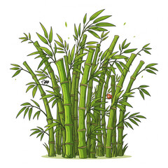 Obraz premium bamboo isolated on white background