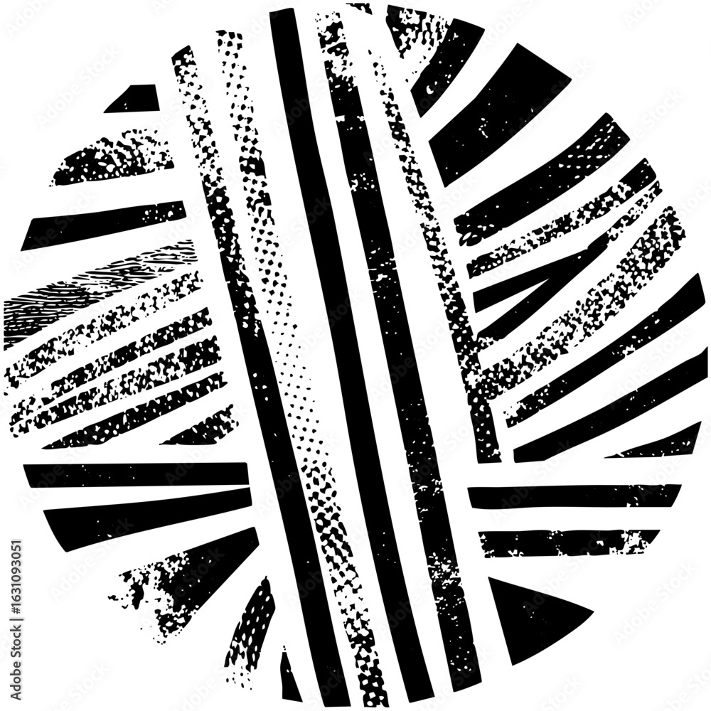 Poster vector abstract footprint with linear elements