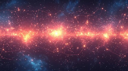 Obraz premium Cosmic Network: Celestial Connections