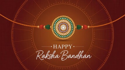 Celebrate cherished sibling bonds with a beautiful Raksha Bandhan greeting featuring a traditional Rakhi