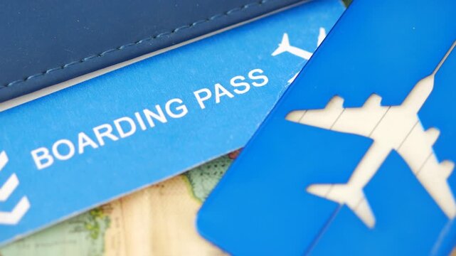 Traveling with a boarding pass and luggage tag