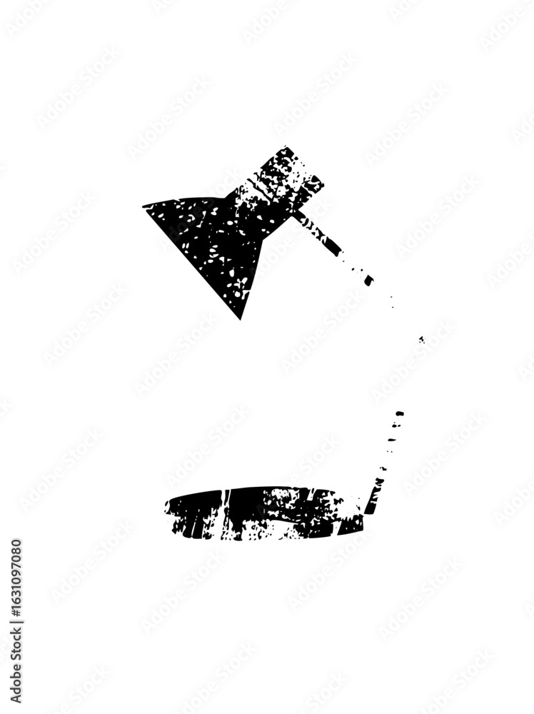 Poster vector abstract lamp and base with distressed texture.