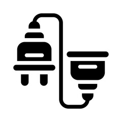 Obraz premium cable connector glyph icon