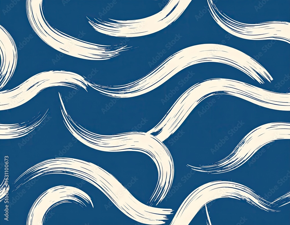 Poster minimal background with hand drawn wavy line design 1