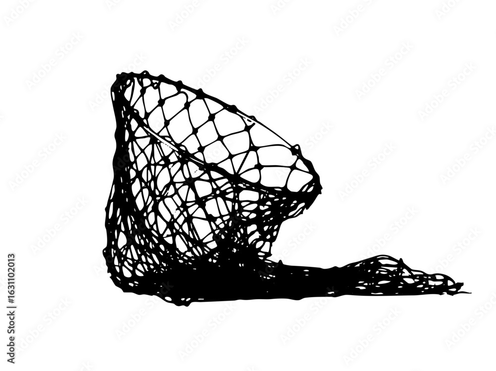 Poster vector abstract network shape resembling a stylized footprint.