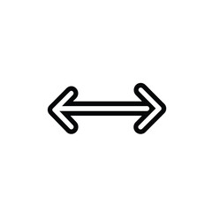 Obraz premium Symmetrical Black Arrow Pointing Left And Right On A Transparent Background