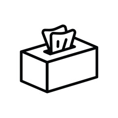 Fototapeta premium Tissue Box Outlines with Transparent Fillings and Rectangular Shape on White