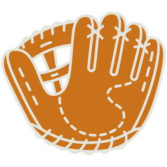 baseball glove or mitt sport equipment flat icon