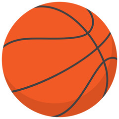 classic basketball ball sport equipment flat icon