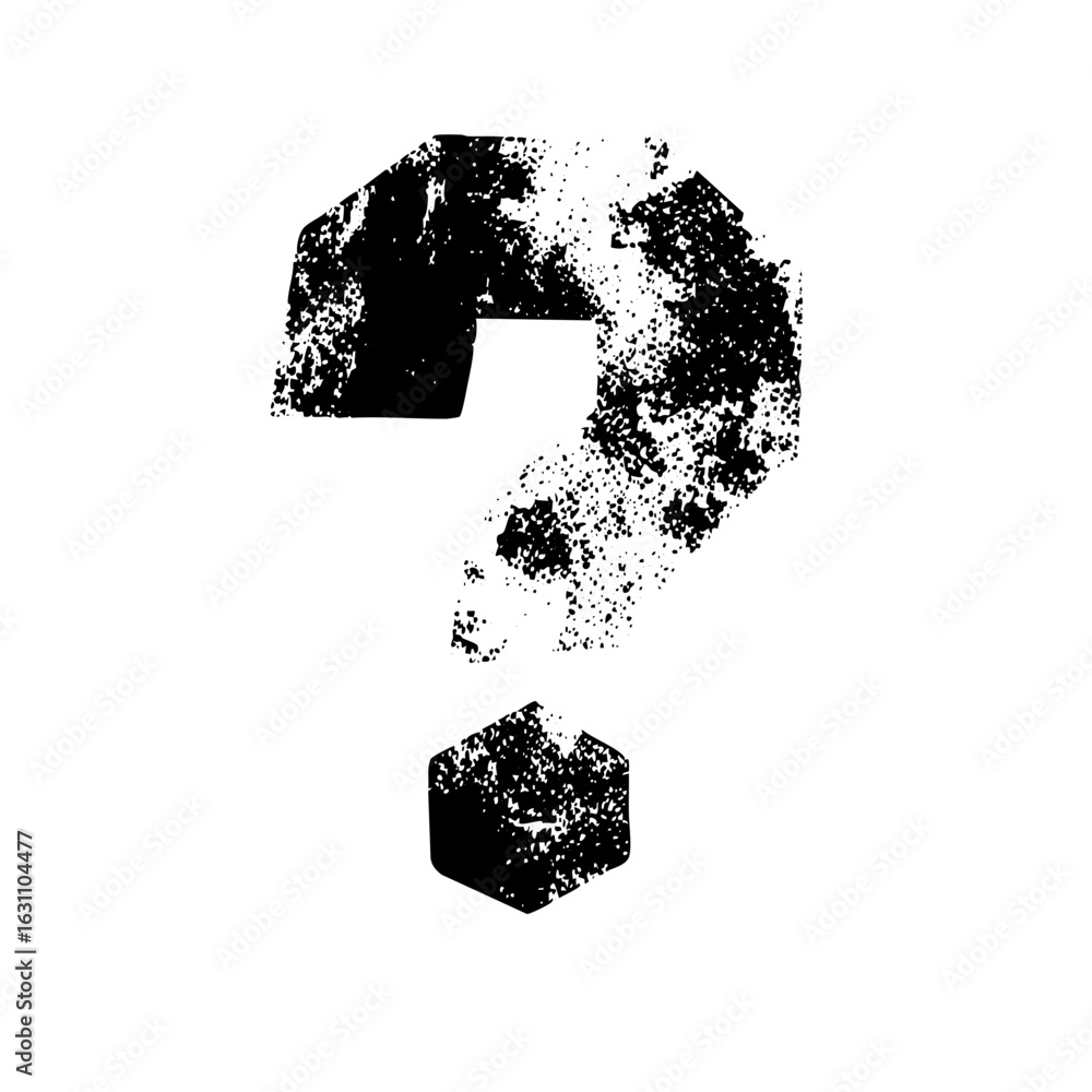 Poster vector abstract dissolving question mark vector .