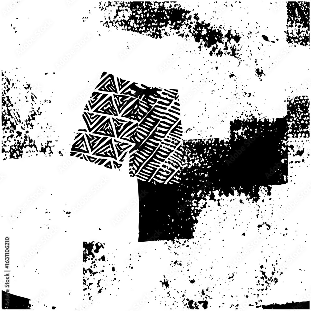 Aufkleber vector abstract geometric shapes with textured and solid blocks.