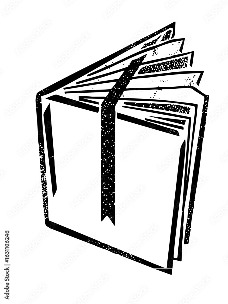 Poster vector open book with layered pages
