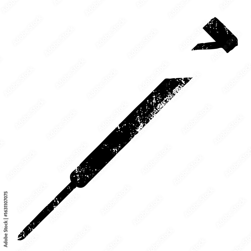 Poster vector black arrow pointing upwards with a hammerhead tip .