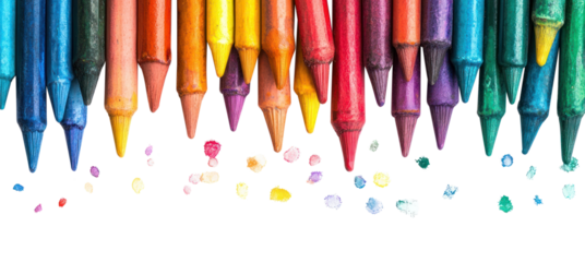 PNG Crayons border frame background white