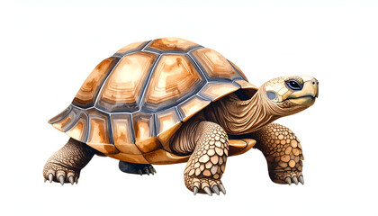 Fototapeta premium African spurred tortoise walking.