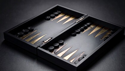 Black backgammon set