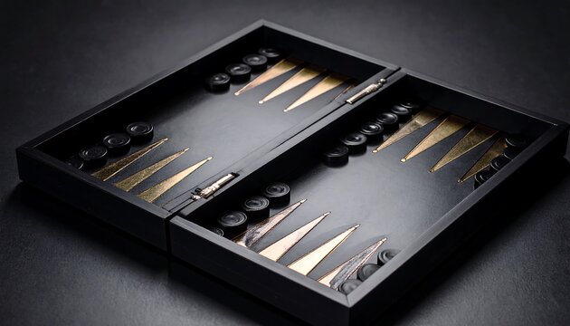 Black backgammon set