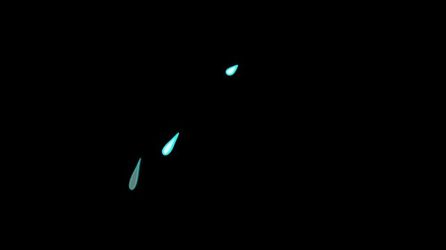 Sweat Drop Motion Graphic black Background