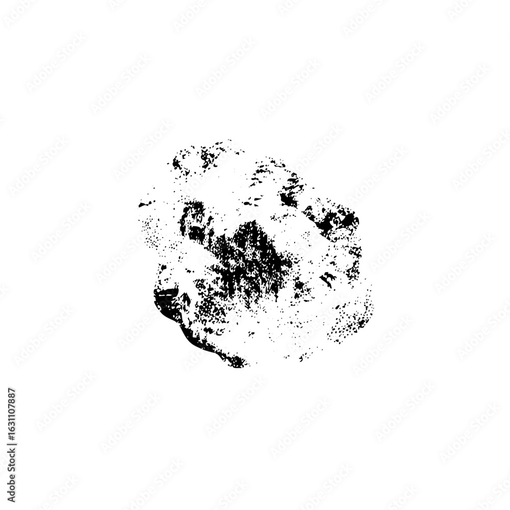 Poster vector abstract distressed shape with fragmented texture.