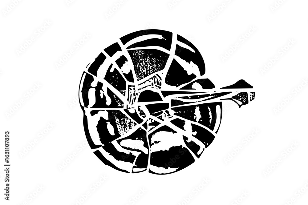 Poster vector target with arrow in circular