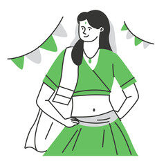 Indian Culture Character Illustration