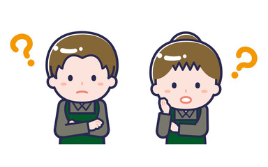 飲食店の店員／2人組／男女 04