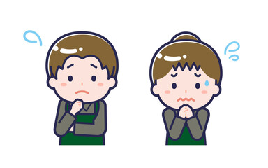 飲食店の店員／2人組／男女 05