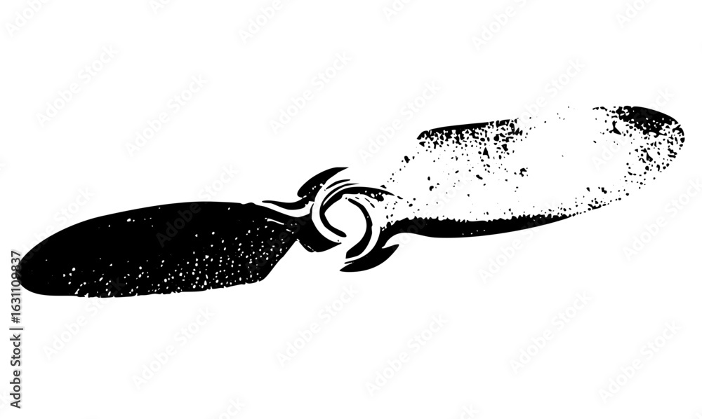 Poster vector dynamic squid features flowing tentacles and a textured body.