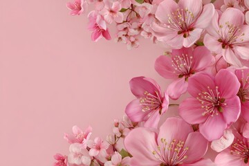 Obraz premium Pink Blossom Floral Background