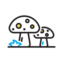 Vector multi color icon for Edibles