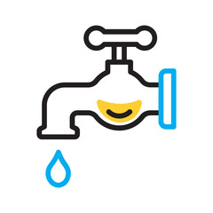 Vector multi color icon for Leak