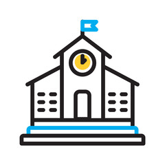 Vector multi color icon for Muncipality