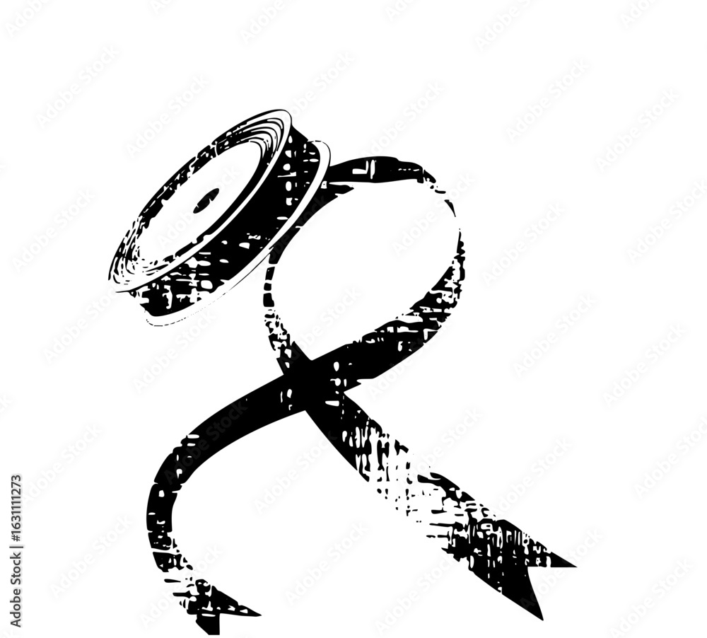 Poster vector abstract ribbon and circular .
