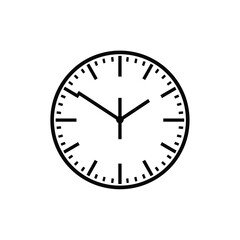Minimalist Clock Face Displaying Time with Hour and Minute Hands