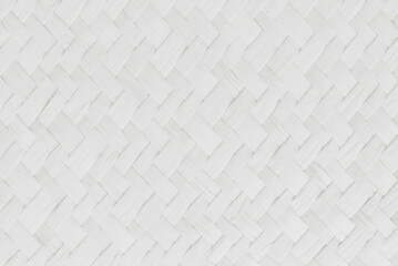 Fototapeta premium White reed weaving mat texture background with vintage style.