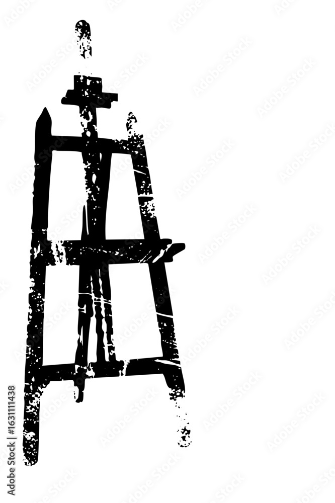 Poster Vector Abstract ladder with distressed texture.